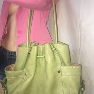 Leather shoulder bag